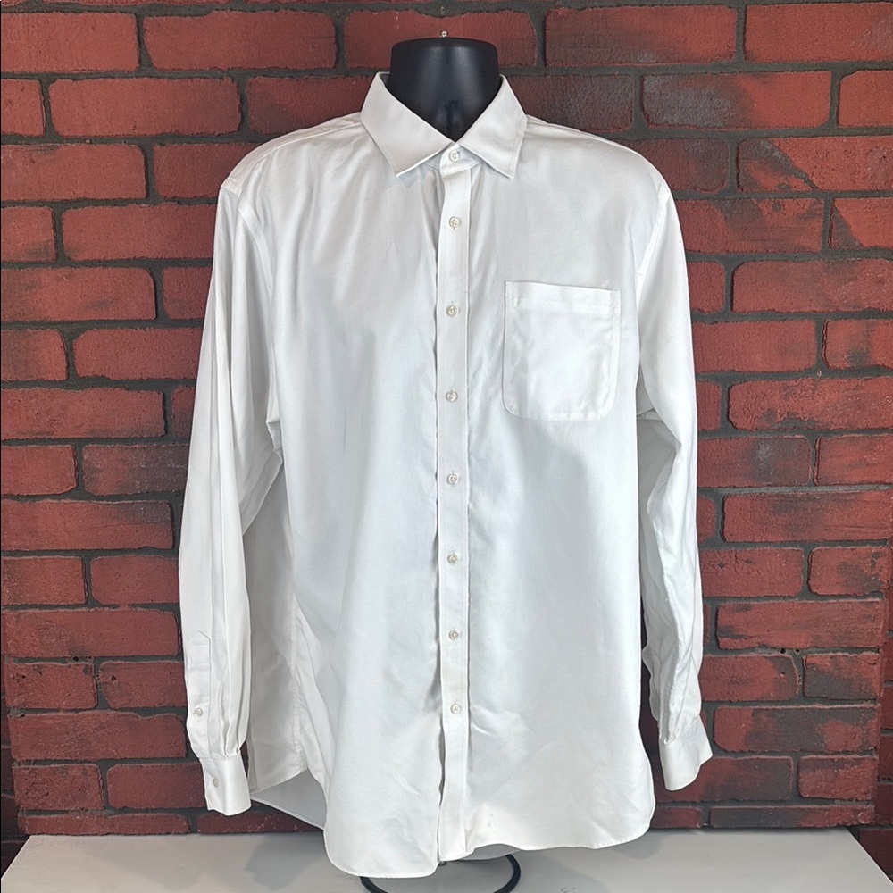 Nordstrom‎ Shirt Mens Size 17 White